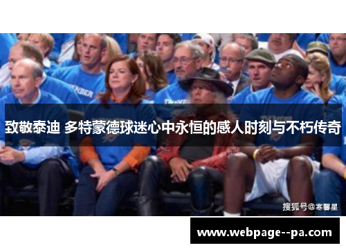 致敬泰迪 多特蒙德球迷心中永恒的感人时刻与不朽传奇 致敬泰迪 多特蒙德球迷心中永恒的感人时刻与不朽传奇